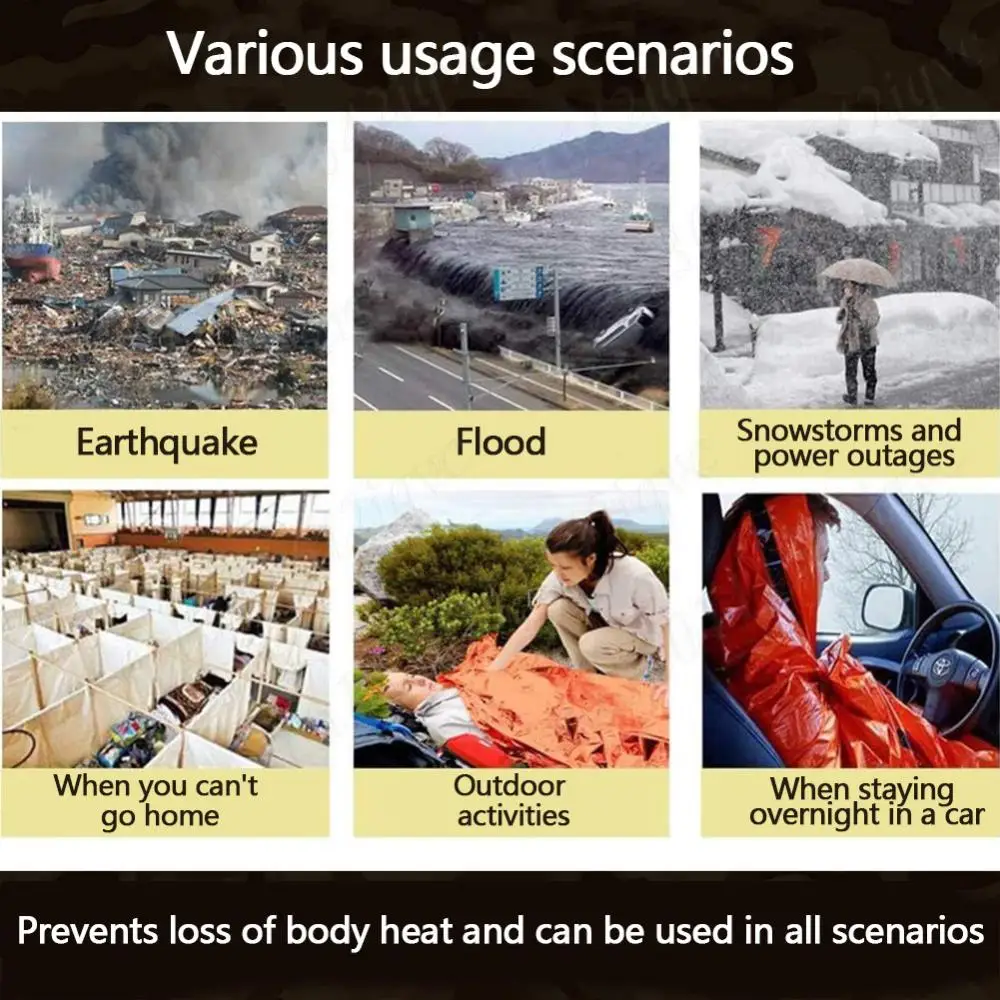 1-3 шт. аварийный спальный мешок водонепроницаемые термоодеяла для выживания