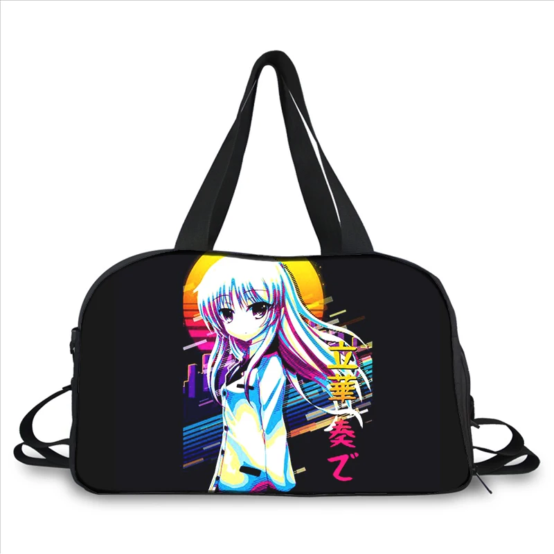 Angel Beats Tachibana Kanade 3D printing fashion trend portable large capacity multi function messenger bag travel bag