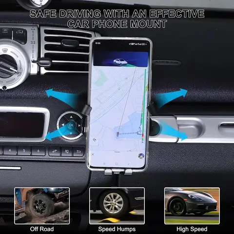 Держатель для мобильного телефона на центральной консоли для Mercedes Benz Smart 451 Fortwo 2011-2015, автомобильный перчаточный ящик, левый кронштейн для мобильного телефона