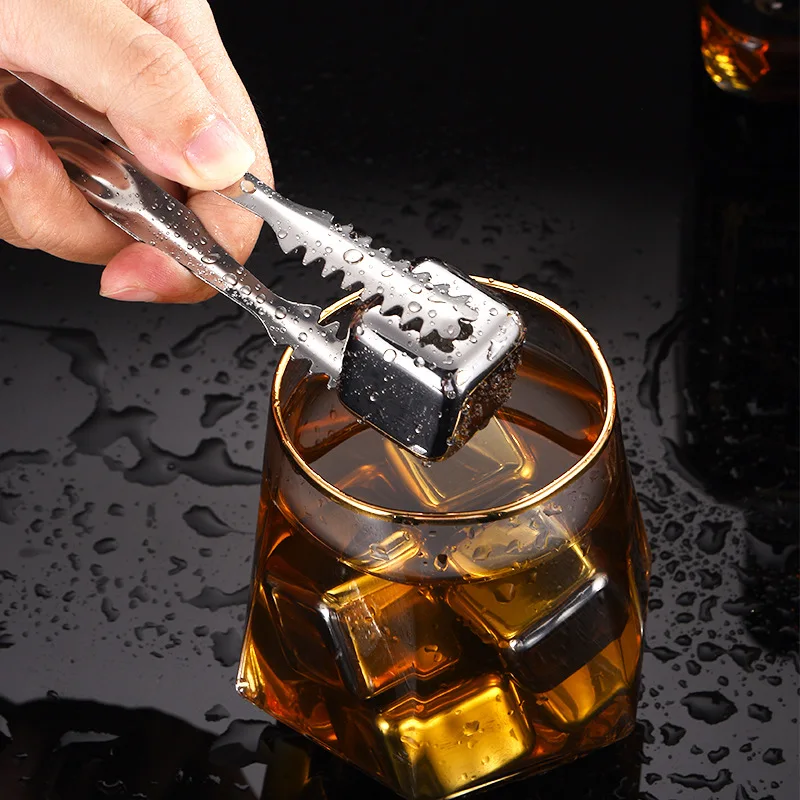 

Stainless Steel Ice Cubes Reusable Chilling Stones for Whiskey Wine Keep Your Drink Cold Longer SGS Test Pass