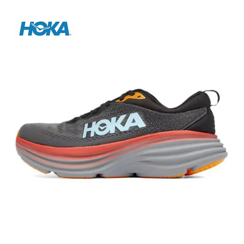 

Кроссовки HOKA Bondai сетчатые для мужчин и женщин, амортизирующие дышащие, износостойкие, повседневная обувь для бега на дороге, серого цвета