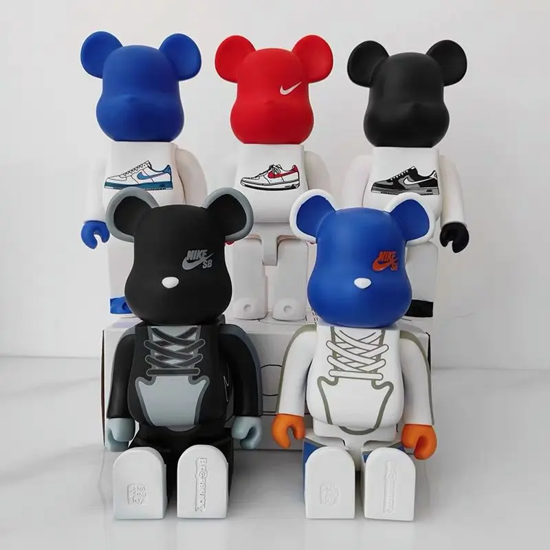 

Игрушка-фигурка Bearbrick 400%, модель модели, кукла, 28 см, милые аниме экшн-фигурки, декоративная статуя, коллекционный подарок