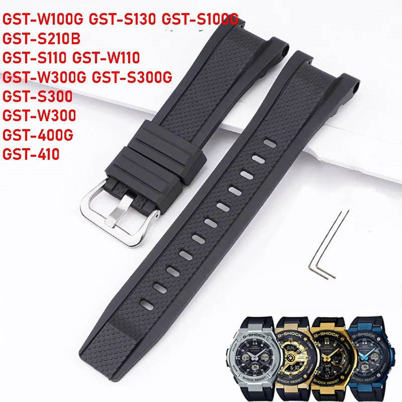 Фото Ремешок для часов Casio G-Shock GST-W300 W300G GST-S300 S210B S110 №1