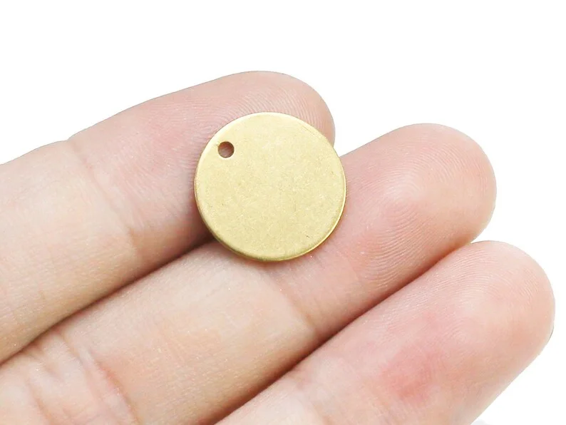 Круглые Подвески для сережек круглые латунные подвески штамповки 8x0 8 мм 10x0 12x0