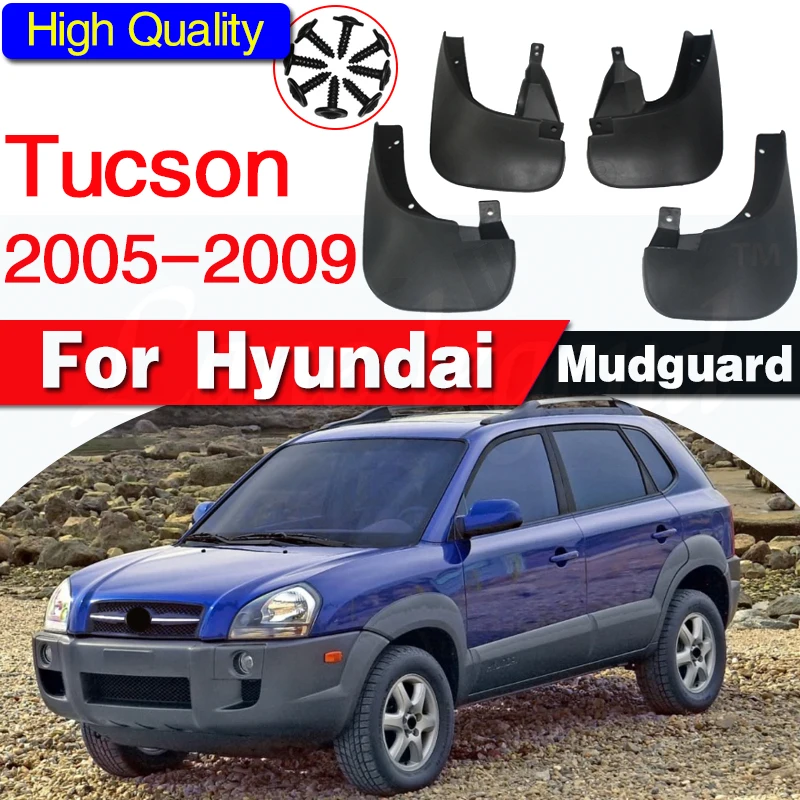 

4Pcs Set Molded Mud Flaps For Hyundai Tucson 2005-2009 Car MudFlaps Splash Guards Mudguards Fender Front Rear Styling