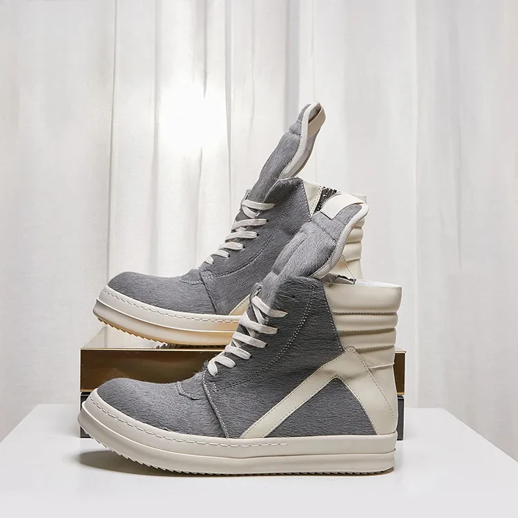 Винтажная повседневная обувь Rick мужские высокие кроссовки из конского волоса