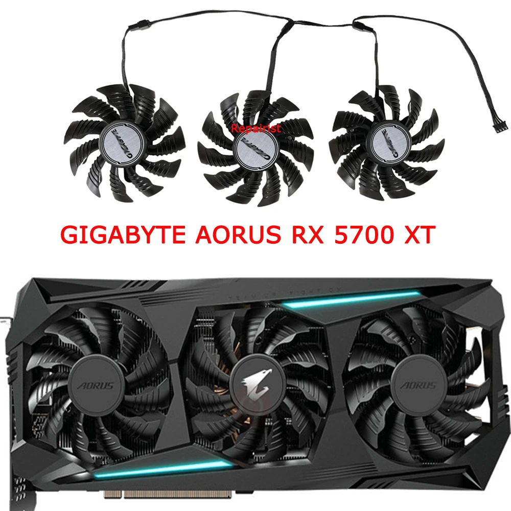 3 шт./комплект охладитель графической карты для Radeon GIGABYTE AORUS RX 5700 XT 5700XT 8G