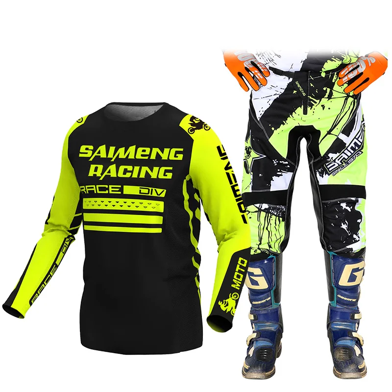 Комплекты мужских штанов и трикотажных брюк для мотокросса женский костюм