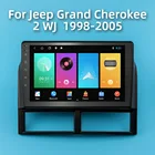 Автомагнитола 2 Din на Android для Jeep Grand Cherokee 2 WJ 1998-2005, автомобильный мультимедийный стерео проигрыватель с GPS-навигацией, головное устройство, радио, аудио