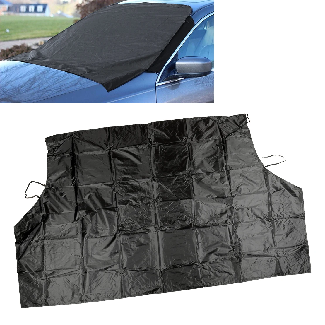 

Car Front Window Screen Windshield Snow Ice Frost Cover Protector Guard Tarp Sun Shade Universal