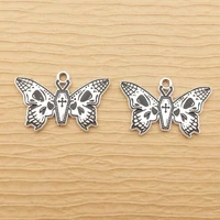 10pcs 20x30mm enamel butterfly charm for jewelry making earring pendant necklace bracelet accessories diy finding white plated