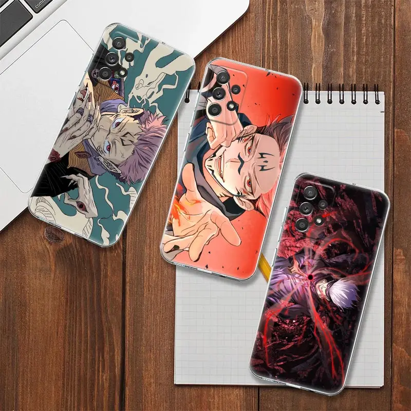 

Cool Jujutsu Kaisen Clear Case For Samsung Galaxy A53 5G A52 A23 A13 A12 A32 A33 A73 A41 Cases Soft Cover Yuji Satoru Gojo Anime