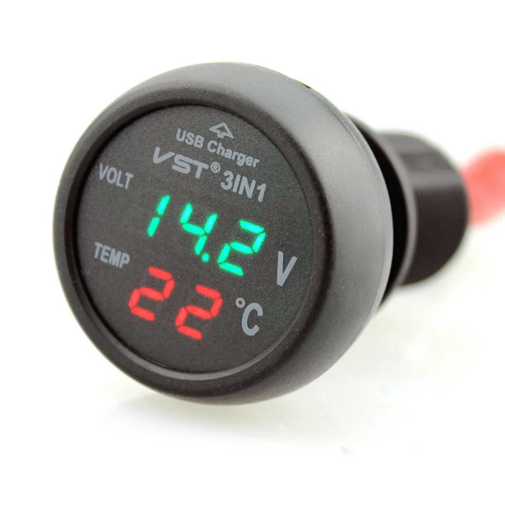 

1pc Car Multifunction USB Port 3 in 1 12-24V Lighter Voltmeter for Car Truck