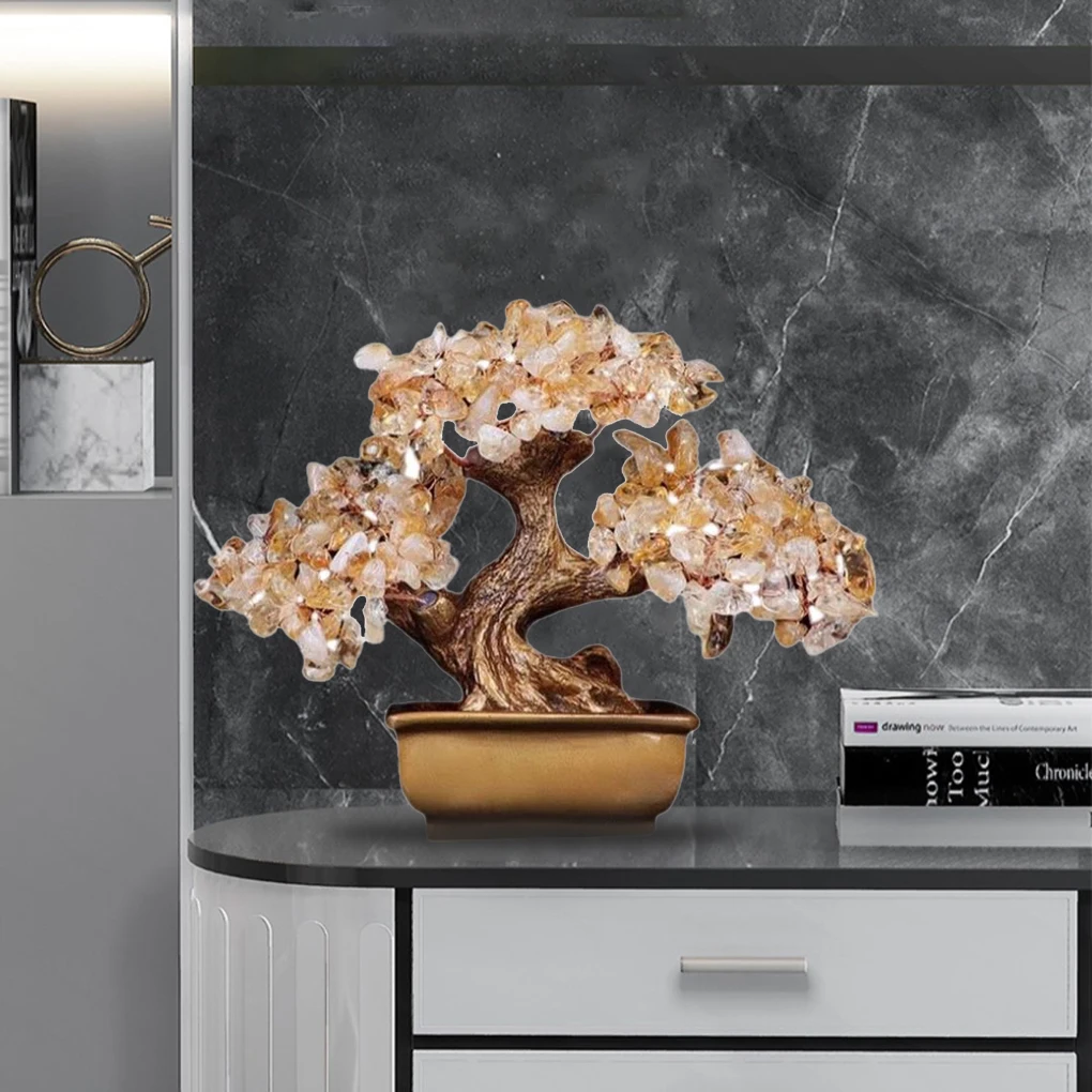 

Crystal Bonsai Decor Colorful Stone Tree Decoration Rock Craft Adornments