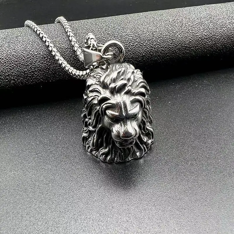 

Retro Lion Heads Bells Vintage Motorcycle Bell Pendant For Bike Protection Vintage Key Craft Home Wind Chimes Housewarming Gift