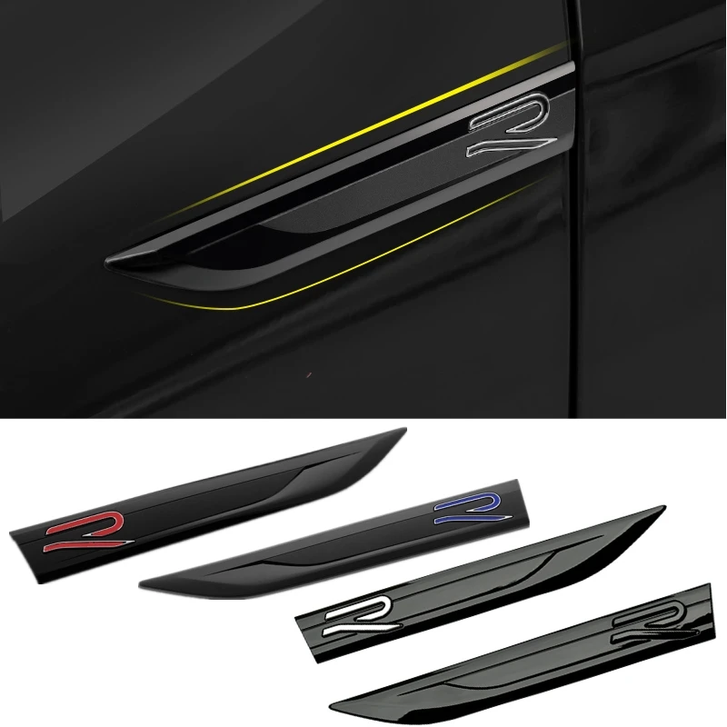 

2 шт., наклейки на бампер для VW R RLINE Polo BORA Caddy Golf Jetta Beetle Tiguan Touran Passat T-Roc Sharan CC