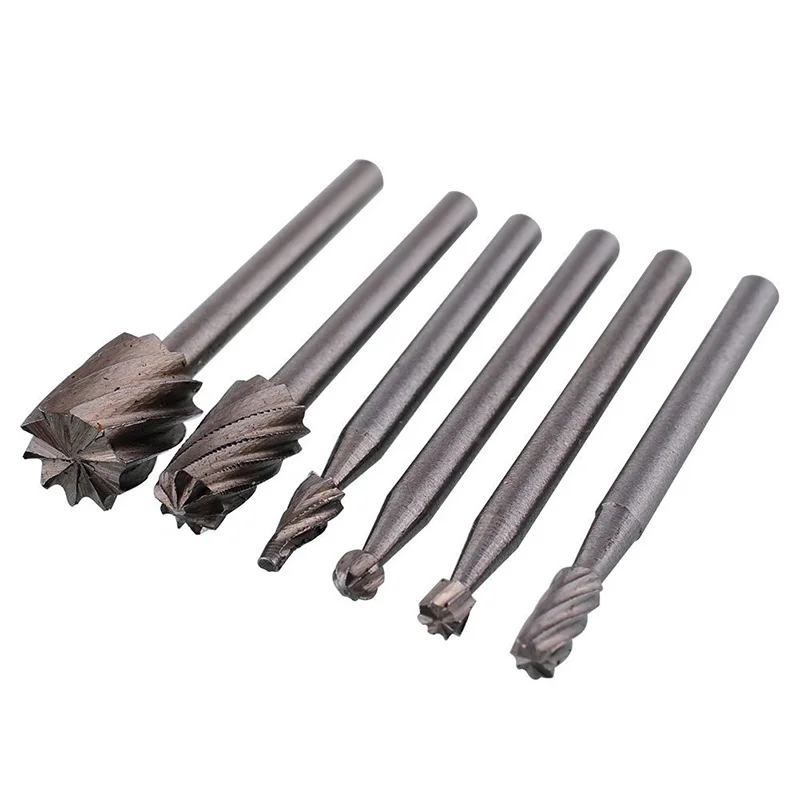 

2/4/5PCS PortableProfessional Durable HSS High Speed Steel Routing Router Bits Burr Milling Cutter Woodworking Hand Tools Set