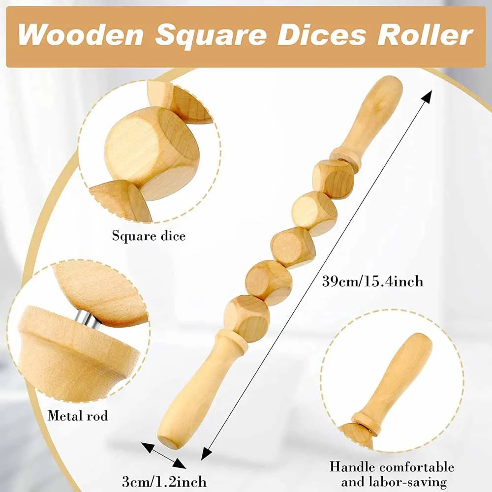 2 шт./компл. деревянный массажный стакан и ролик для целлюлита соскабливания