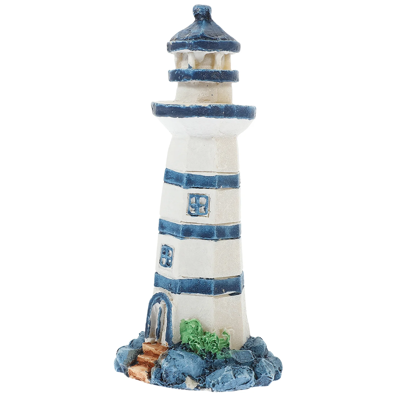 

Small Component Sea Theme Ornament Ocean Decor Painted Lighthouse Resin Coastal Home Decorative