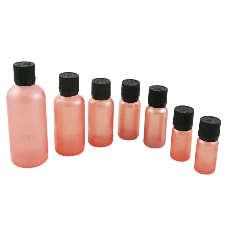 

Пустой парфюмерный e бутылка для жидкости, Стекло ароматерапия эфирное масло косметика парфюмерия диспенсер многоразового использования для путешествий в виде розовых бутылочек, 10 мл, 30 мл, 50 мл, 100 мл