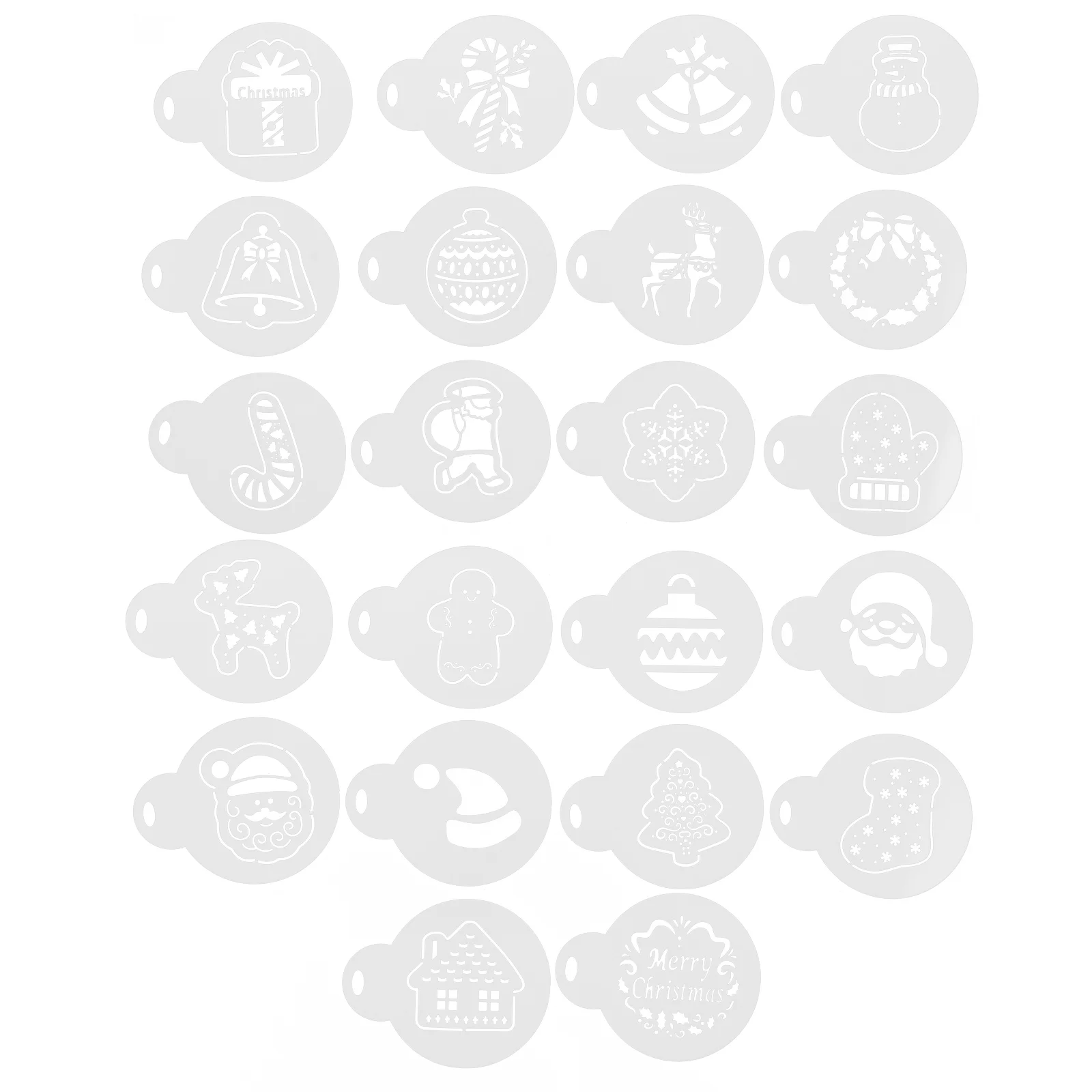 

Stencils Christmas Cookie Coffee Decorating Cake Template Stencilmold Diyfondant Barista Kit Molds Baking Ornament Decorations