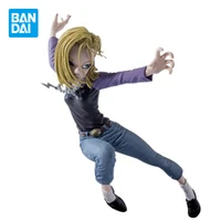 bandai genuine dragon ball anime figure android 18 sc action figure toys for boys girls kids christmas gift collectible model
