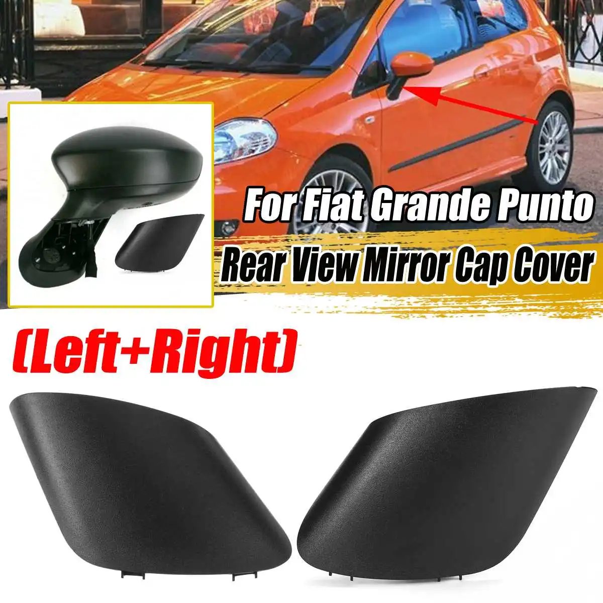 

New Car Replacement Rear View Mirror Side Door Mirror Cap Screw Cap Cover Trim For Fiat Grande Punto 735596884 735539385