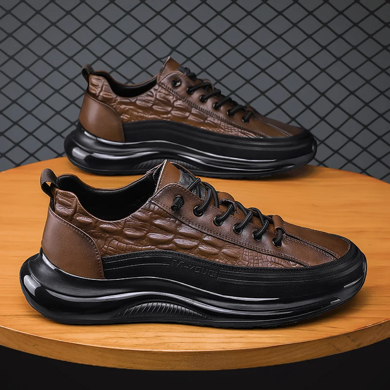 

Новые роскошные Брендовые повседневные мужские туфли, Модная молодежная повседневная обувь для мужчин, Спортивная повседневная обувь на т...