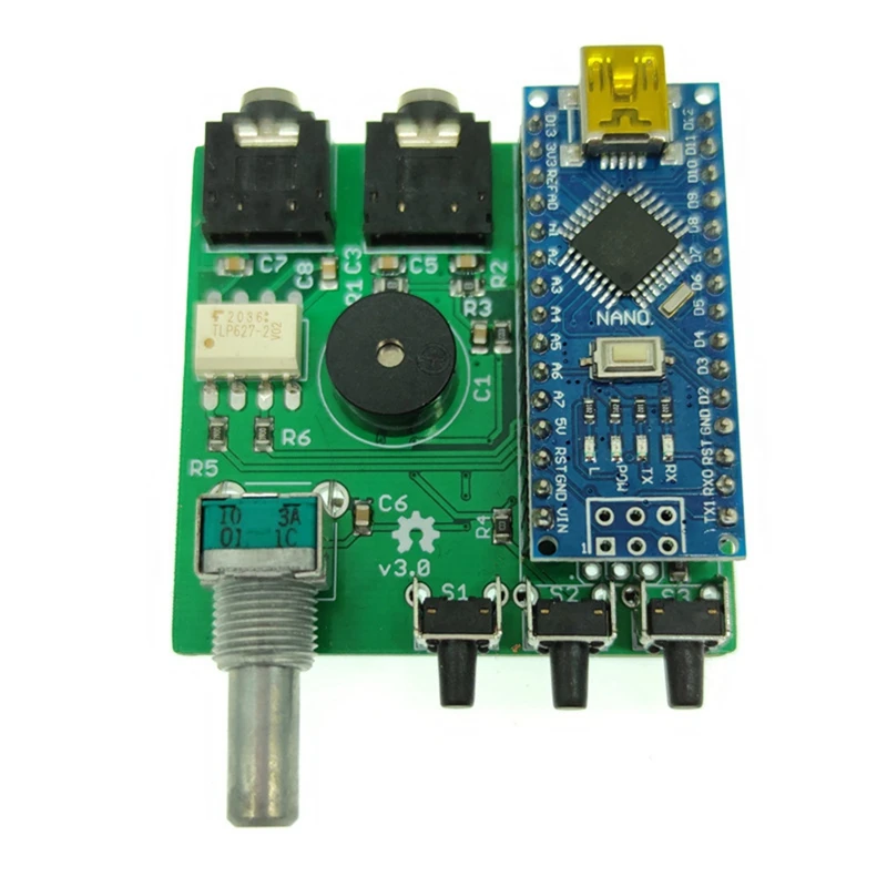 Open CW Keyer MK2 с алюминиевым корпусом набор регулировкой скорости от 1 до 999 WPM