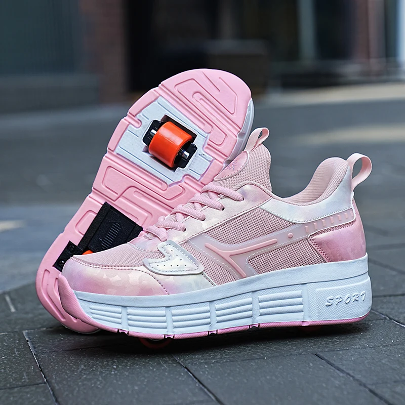 

New Roller Skate Shoes Kids Heelys Shoes 2023 Children Fashion Casual Sports Toy Gift Games Boys 4 Wheels Sneakers Girls Boots