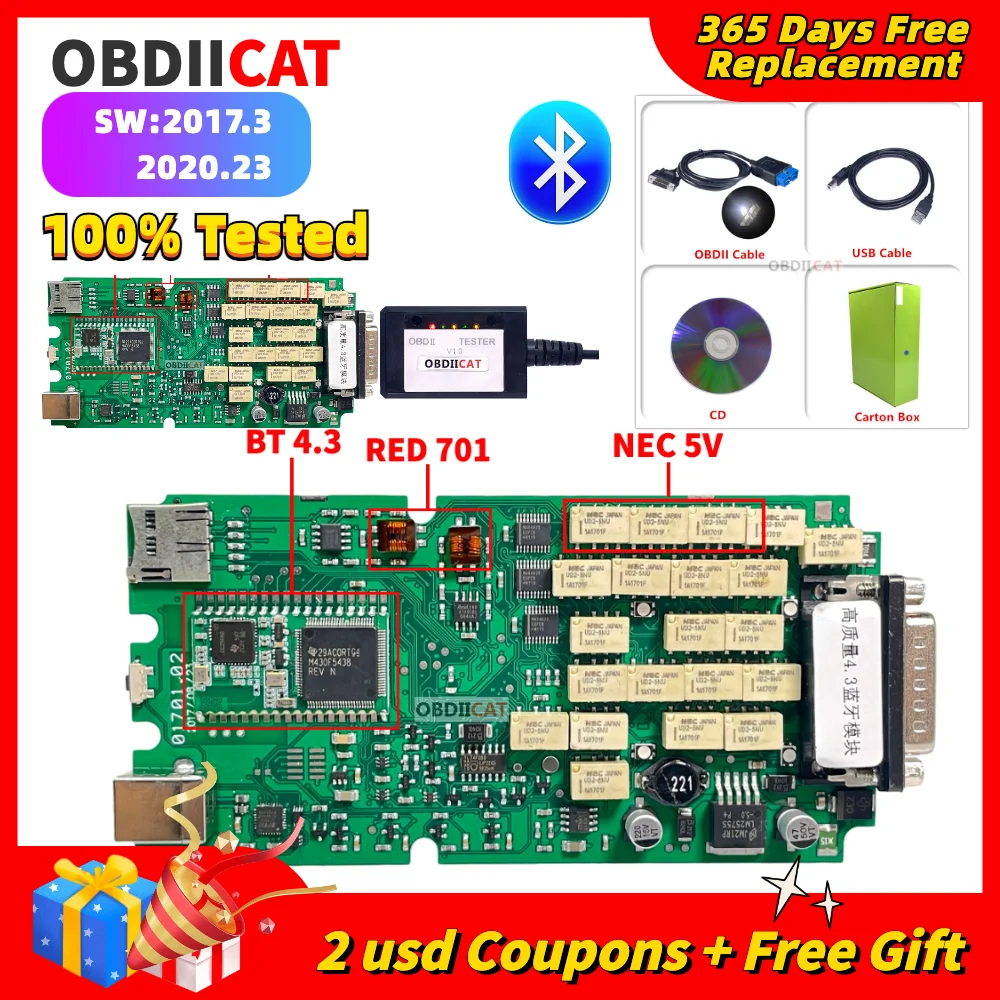

Hot 2020.23 newest+keygen!! Multidiag V3.0 red relay OBDIICAT-TCS Black TCS bluetooth TCS Scanner obd2 diagnostic scan Tool