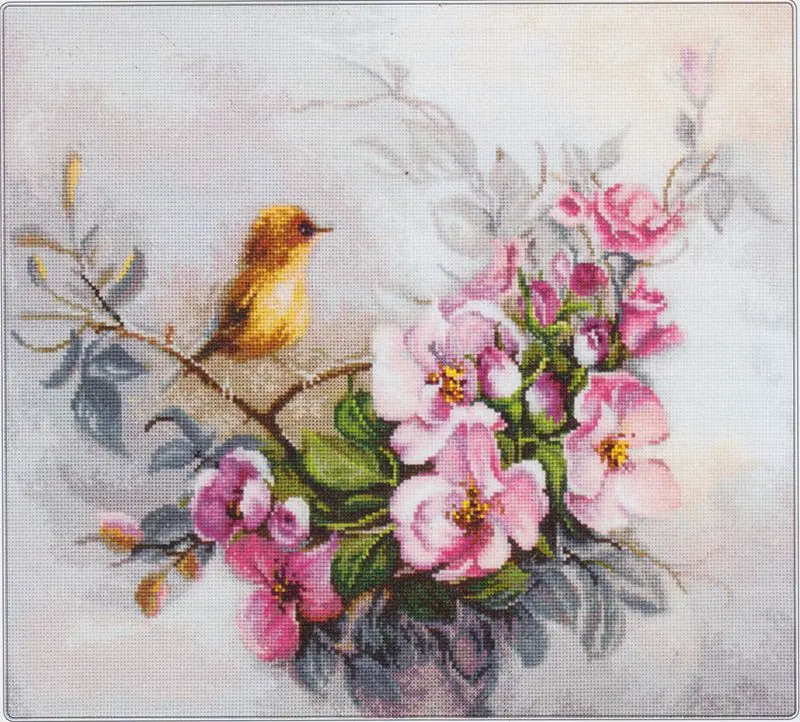 

Flowers and Birds 52-46 Embroidery DIY 14CT Unprinted Arts Cross stitch kits Set Cross-Stitching Home Decor