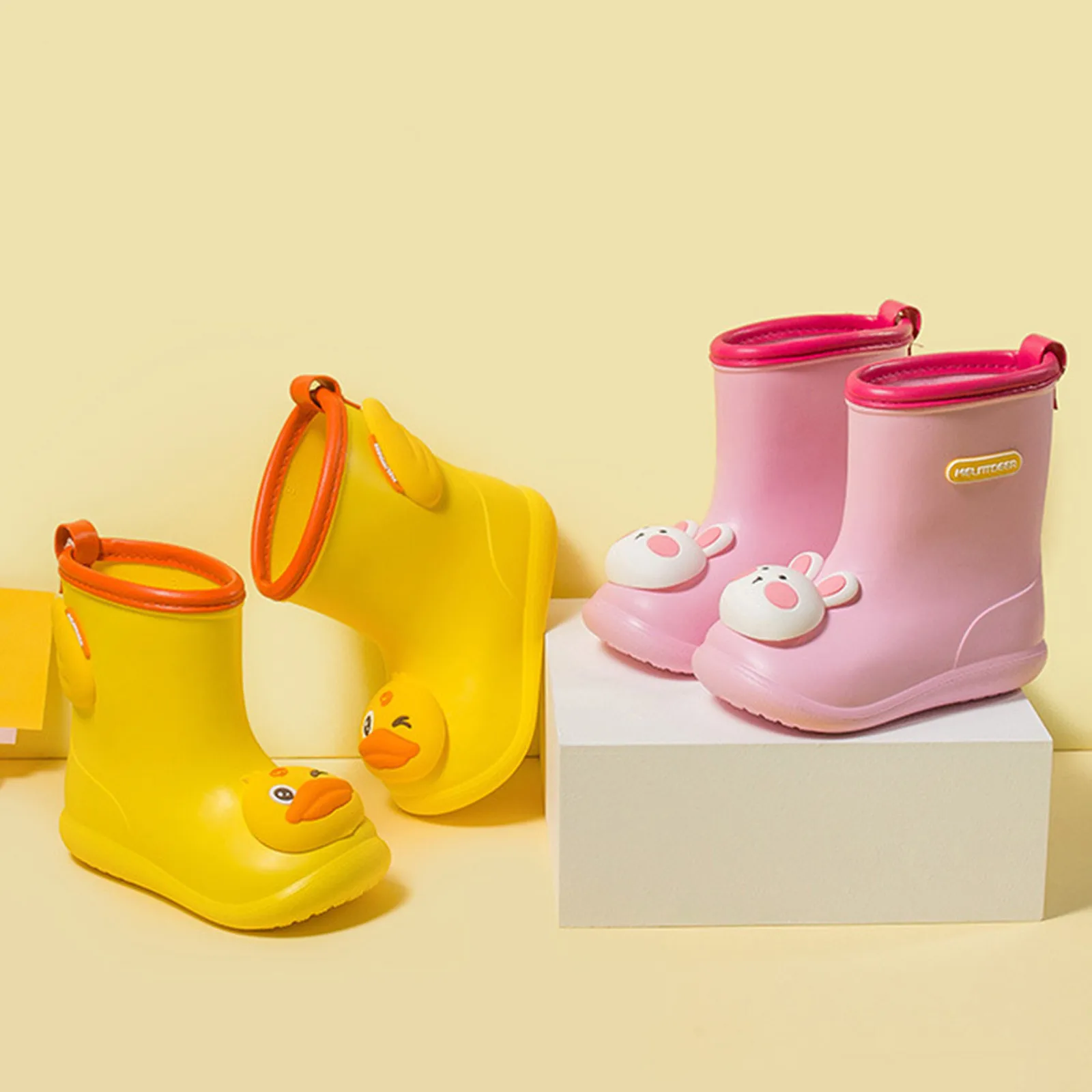 Водонепроницаемые Нескользящие ботинки из ПВХ для малышей мальчиков и девочек |