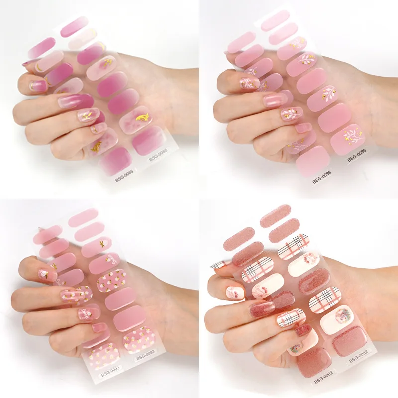 

2022 New Nail Stickers Designer 3D Bronzing Phototherapy Nail Stickers Nail Accesoires