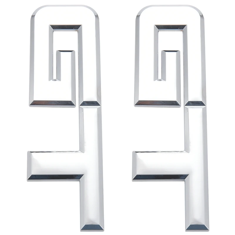 

2X 3D Gt Logo Car Sticker Fashion Car Decor Sticker For Ford Mustang Focus Mk 1 2 3 7 Mondeo Car Styling Silver