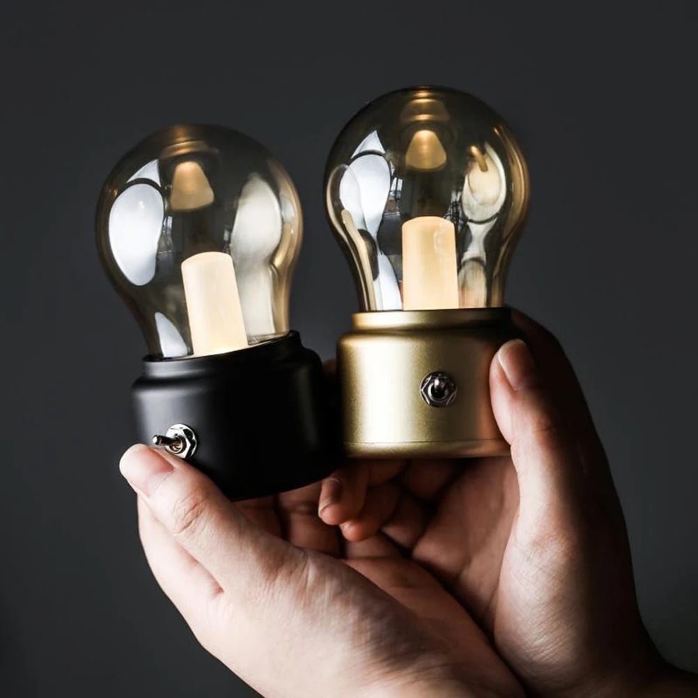 

Led Bulb Classical Blowing Desk Lamp Decoration Light Retro USB Rechargeable Night Light Desk Table LED Lamp