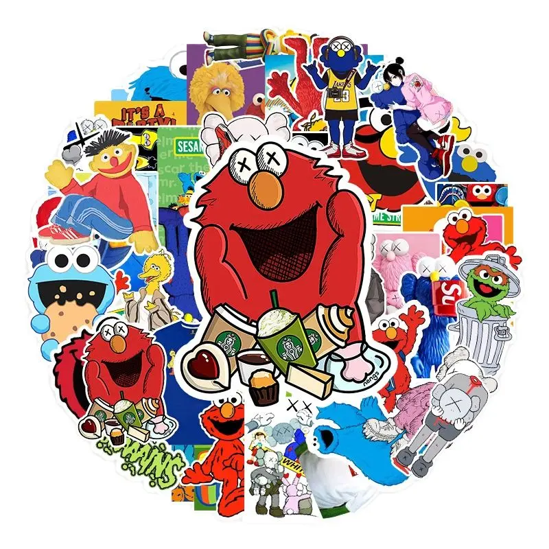 

50Pcs Cartoon Classic TV Show Sesame Street Waterproof Stickers For Notebook Stationery Scrapbooking Stickers Kid Gifts