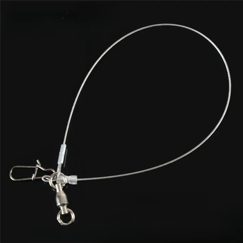 Рыболовная леска HeyLure из нержавеющей стали 27 см 5 шт. с вертлюгом и защелкой