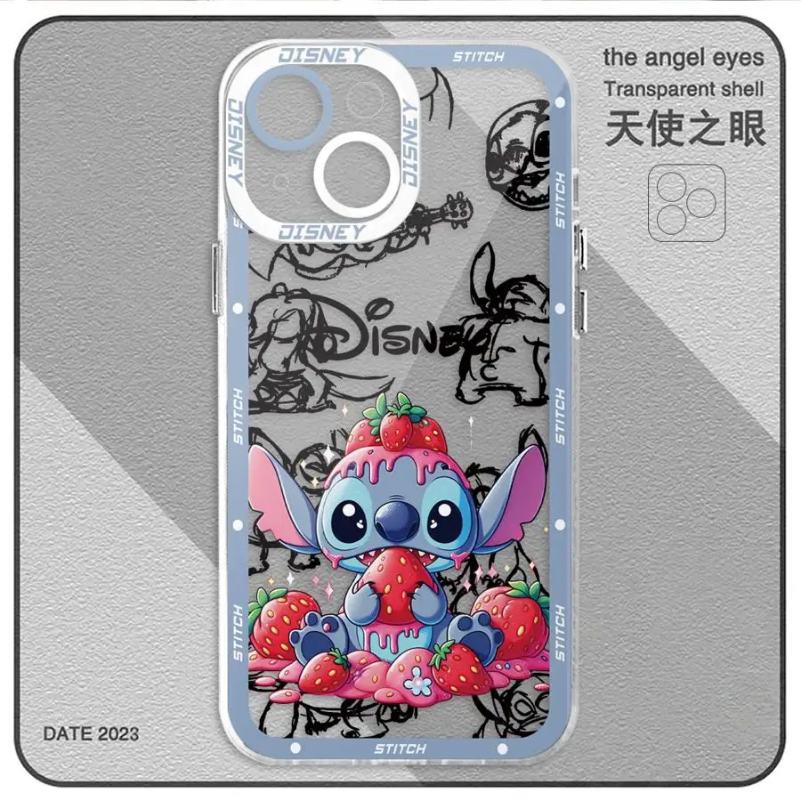 Чехол из прозрачного силикона с милым мультяшным стичем для Motolora Moto G72 G71 G32 Edge 40