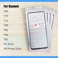 10pcslot front glass oca lcd outer lens for huawei y9 prime 2019 y9s y6p y7p y7a y8p y8s y9a touch screen panel