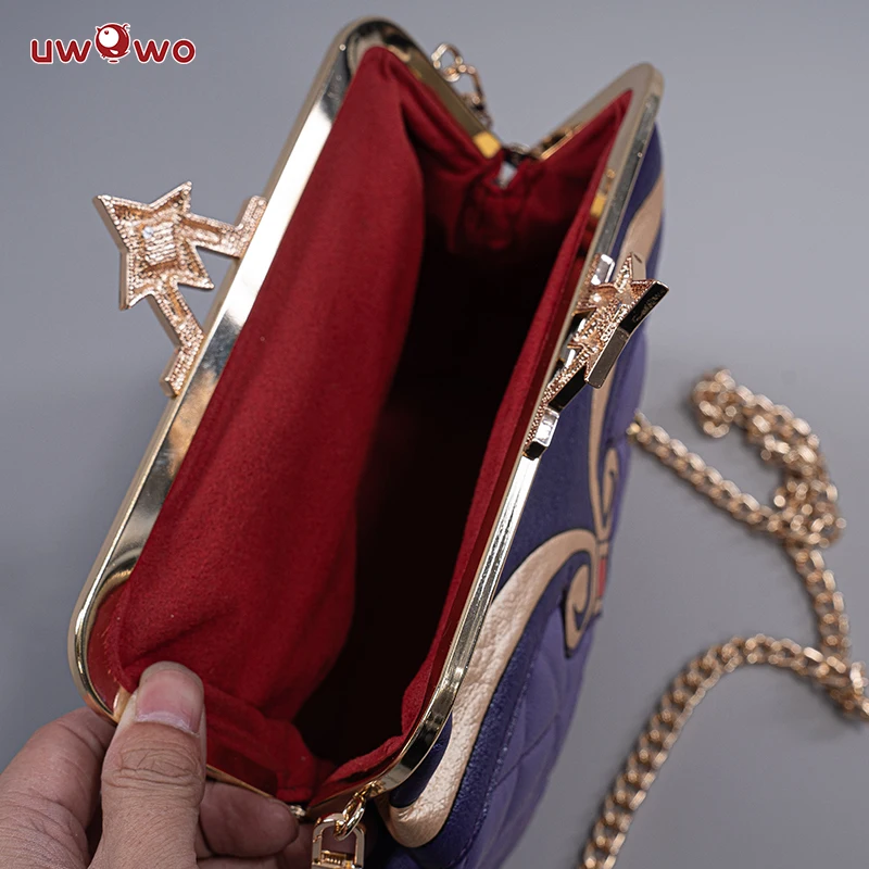 PRE-SALE UWOWO Genshin Impact Cosplay Mona сумка Аксессуары для костюма один Mora портмоне с цепочкой