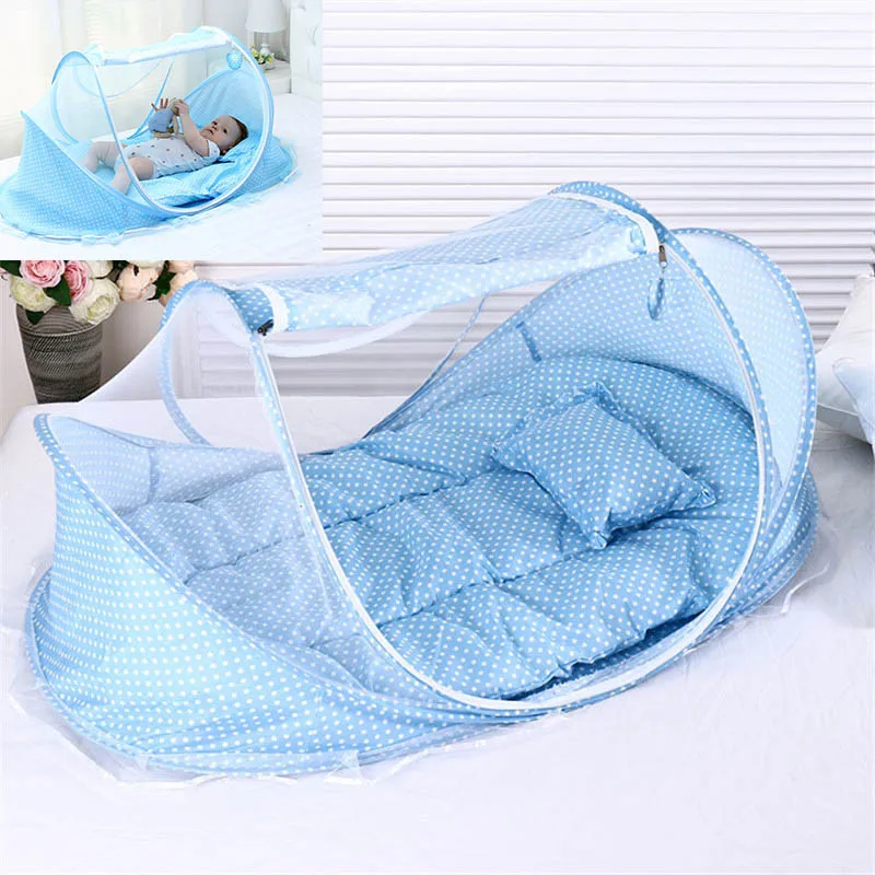 Portable Baby Mosquito Nets Kids Bedding Crib Netting Summer Protect Tent Bedding Bed for Children Zipper Folding kids bed tent