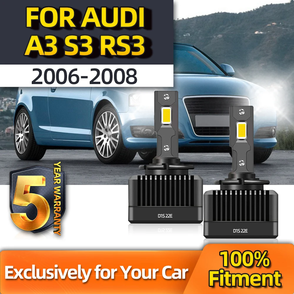 

TEENRAM Led Car Bulb D1S Led CSP Chip Super Bright Headlight 6000K White 110W Plug & Play For Audi A3 S3 RS3 2006 2007 2008