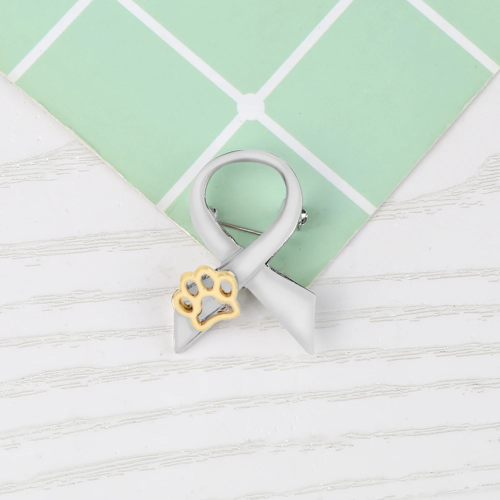 Эмалированные броши в виде собачьей лапы