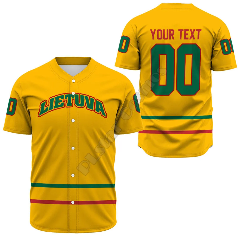 Custom Name Luxembourg Hockey Jersey Style - Baseball Jerseys Baseball Shirt 3D Printed Men Shirt Casual Shirts hip hop Tops