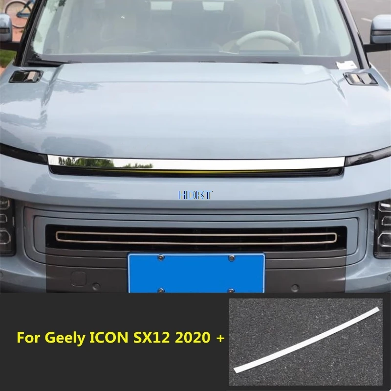 

Для Geely ICON SX12 2020 + автомобильный стиль, декоративные аксессуары, внешняя наклейка, передняя гоночная решетка, капот, крышка двигателя, накладка, молдинг