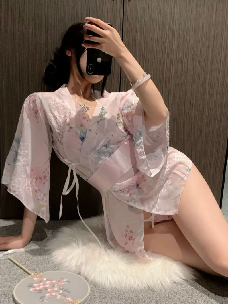 Пикантное платье-кимоно элегантное тонкое летнее платье с длинным рукавом