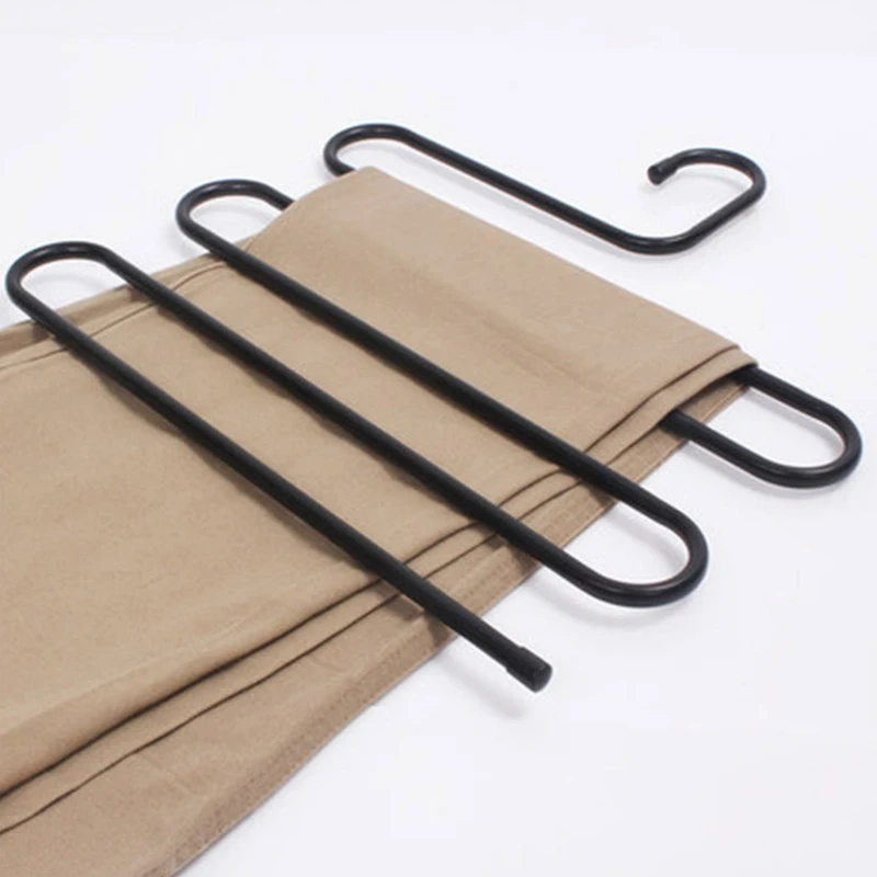 Новинка 2022 г. S-образная 5-слойная вешалка для нижних брюк нескользящая компактная