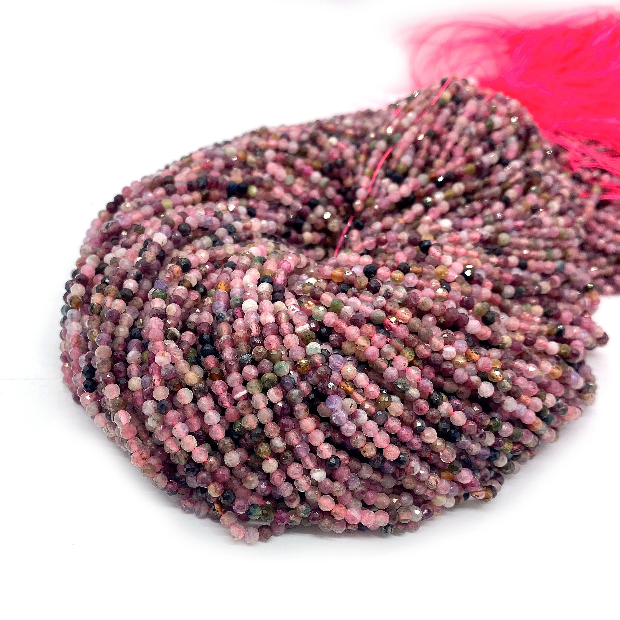 Бусины из натурального камня турмалины незакрепленные бусины для изготовления