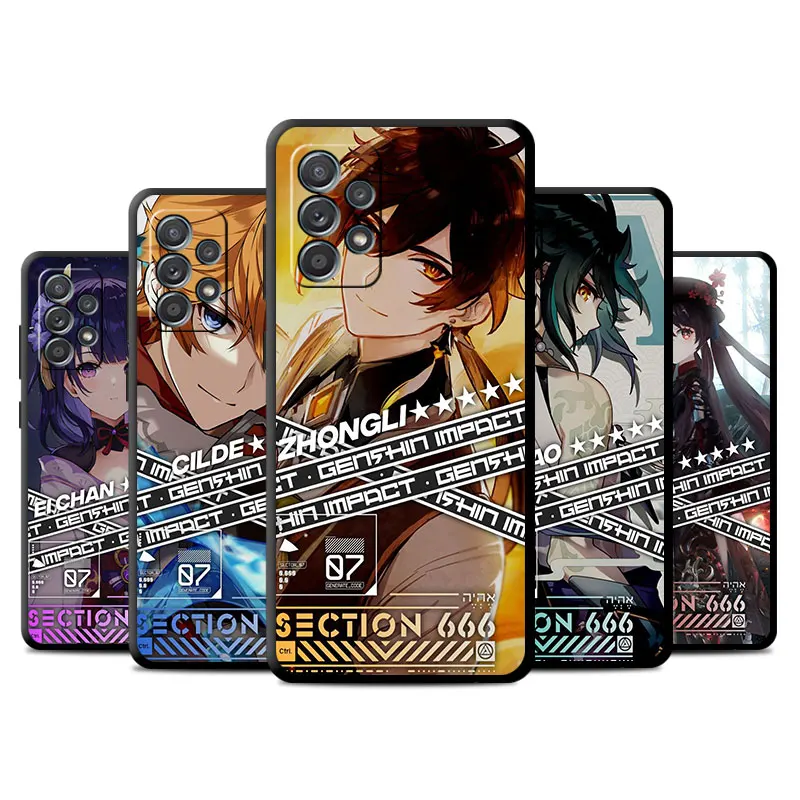 

Genshin Impact Top Games Case For Samsung Galaxy A52 A12 A32 4G 5G A21s A03 A22 A31 A50 A51 A71 A72 A20e A13 Black Soft Cover
